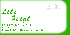 lili heigl business card